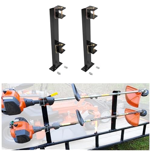 ECOTRIC 2 Place Weeder Trimmer Racks Holders Hold Two for Trailer Truck - color: 2 Non-Locking Positions