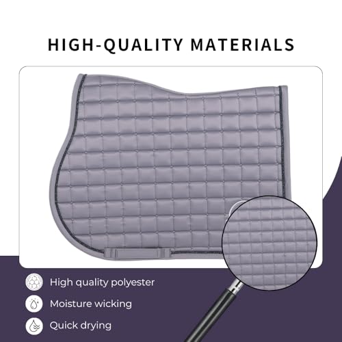 EQUINEWAVE GP Saddle Pad – Satin-Finish Quilted Design - color: Lilac Gray