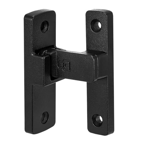 Matte Black 90 Degree Zinc Alloy Barn Door Latch, Flip Gate Lock - color: Matte Black_90 Degree