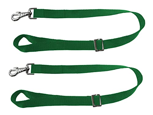 Adjustable Pair of Nylon Replacement Straps for Slow Feed Hay Bags (Hunter Green) - color: Hunter Green