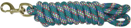 Hamilton 5/8" x 10' Poly Horse Lead Rope with Bolt Snap, Teal Confetti - color: Confetti Teal