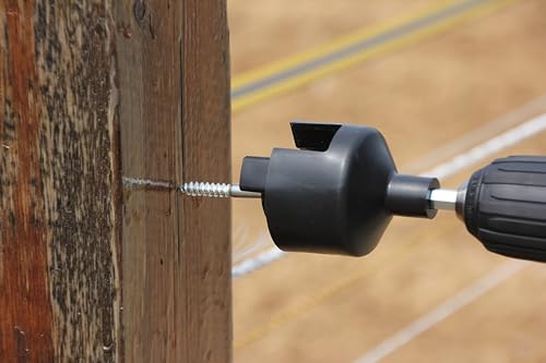 80 Pcs Electric Fence Insulators Screw-in Insulators Fence Ring Post Wood Post Insulator and 1 Pc Free Insulator Socket Tool