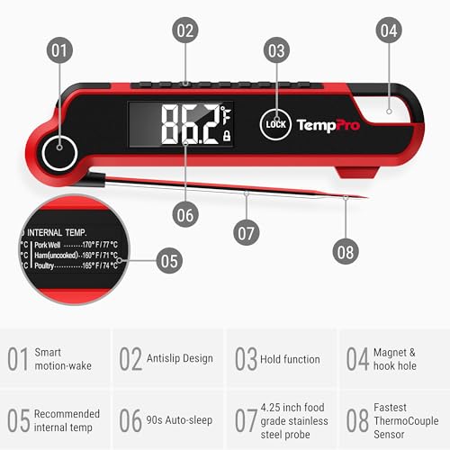 TempPro TempSwift Instant Read Meat Thermometer Digital