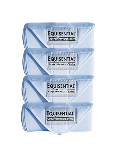 Equisential by Professionals Choice Equine Standing Bandage Wrap Value Pack, Set of 4 (Universal Size) - color: White