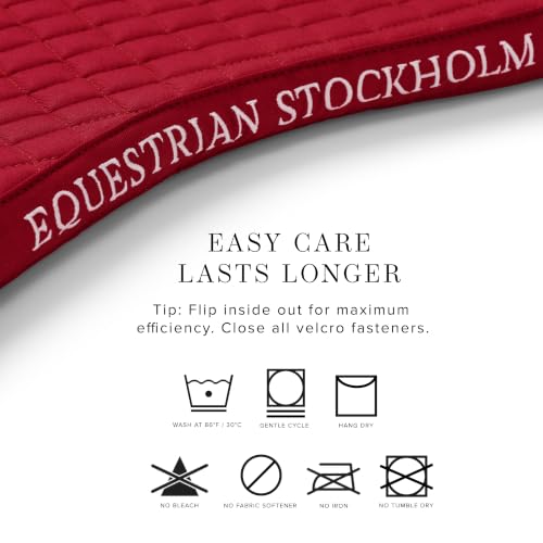 Equestrian Stockholm Close Contact Horse Saddle Pad for Jumping - color: Red