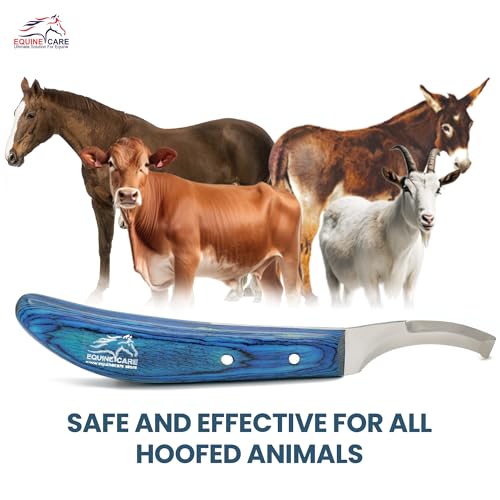 Equine Care Left-Handed Farrier Double Edge Hoof Knife, Horses, Livestock