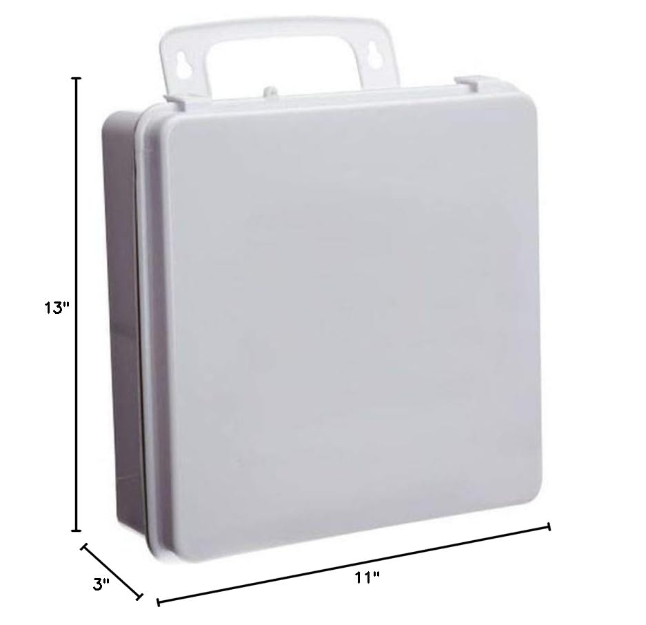 Kemp USA 24 Capacity Unit Plastic First Aid Kit Box with Weather-Resistant Gasket Empty Mountable Medical Storage Case Durable Living Hinge & Secure Clasps (Medium) - size: Medium