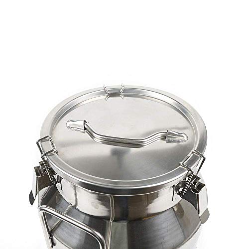 Stainless Steel Milk Can Wine Pail Bucket Jug Keg Oil Barrel Tea 10-60L Option (20L) - size: 20L