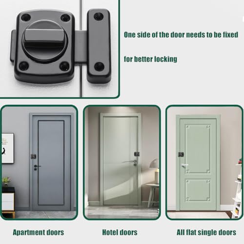 Door Safety Locks from Inside,Inner Door Reinforcement,Anti Pry - color: Black-1