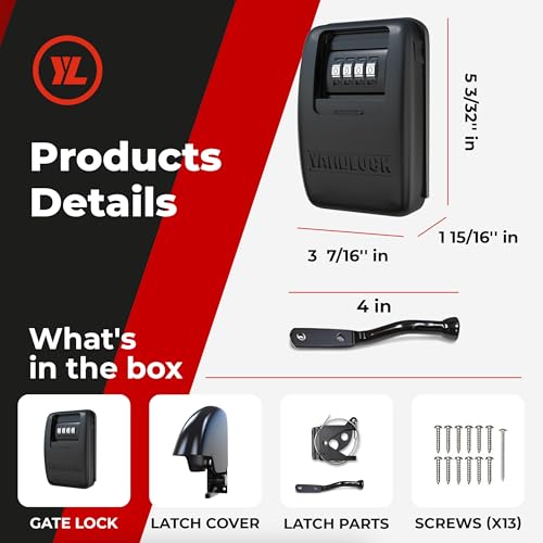 Gate Lock XLB – Secure Keyless Fence Lock and Latch with 2-Way Access – Strong Durable System for Theft Prevention and Home Security, Easy Installation on Wood or Vinyl Gates/Fences (XLB – 2-Pack) - style: XLB - Heavy duty (2 Pack)