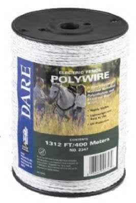 Dare Products Fence Poly Wire 820 ft White