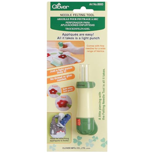 Clover 8900 Felting Needle Tool, Multi-Colored 8.75 x 3.63 x 1.13