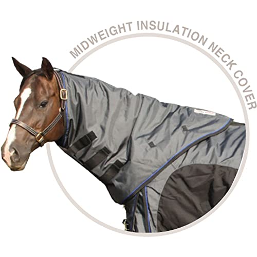 Warrior V-Free Horse Turnout Blanket | Wither Relief | Horse Neck Cover | Horse Blankets for Winter Waterproof | Medium Winter Horse Blankets
