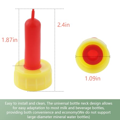 30 Pcs Goat Nipples, Soft Rubber Pacifier Animal Milk Drink Nipples for Nursing Lambs Goat Lamb Piglet Calf, Small Animal Rescue, Repeated Use of Soft Rubber Material(Leak Proof Dome)