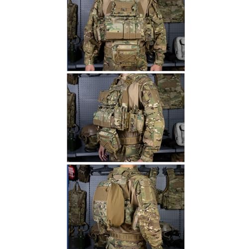 YAKEDA Outdoor Training Vest With PALS System MultiFunctional MOLLE Quick Release Vest- For Hiking, Camping Training - color: Black