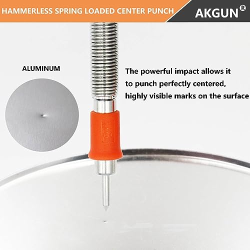 1/8-Inch High Speed Steel Center Punch, Hammerless Center Punch Tool - size: Single Ended Center Punch