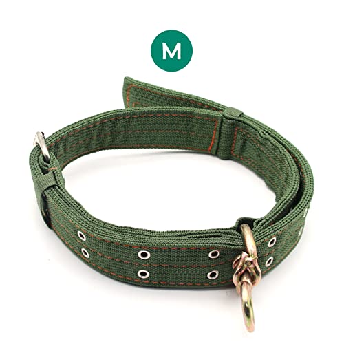Adjustable Cow Collar,56 inch Four-Layer Thickened Canvas Cattle Neck Collar with 2-Rows Metal Buckle,Neck Strap for Cattle,Goat,Horse,Large Dog (Medium) - size: Medium
