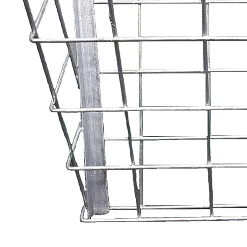 Rugged Ranch Galvanized Steel Livestock Hay Feeder Rack for Goats, Sheep, Horses and Cattle – 21"x16"x12", Silver, Wall-Mounted, Rust-Resistant, Lightweight and Stackable - size: 1 Pack