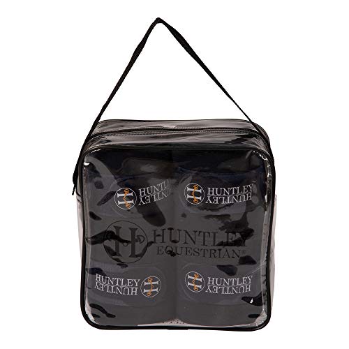Huntley Equestrian Polo Wraps for Horses Protective Leg Support Bandage, Training, Exercising & Turnout - Pack of 4 - Navy - color: Navy