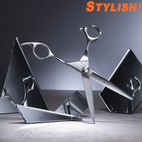 High-end Professional Extremely Very Sharp Barber Hair Cutting Scissors Hairdresser Shears For Hair 6 Inches Haircut Scissor Made Of Stainless Steel Alloy For Hairdressing Salon and Home Use - size: 6 Inch, style: Shears