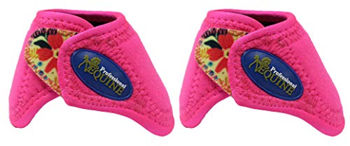 Horse Medium Sports Medicine Splint Bell Boots 41E - color: Pink Daisy