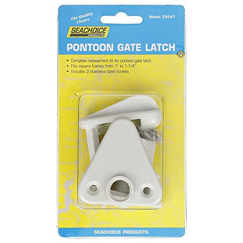 Seachoice Pontoon Gate Latch Replacement Kit, Fits 1-1.25 In. Square Frames, Includes Hardware