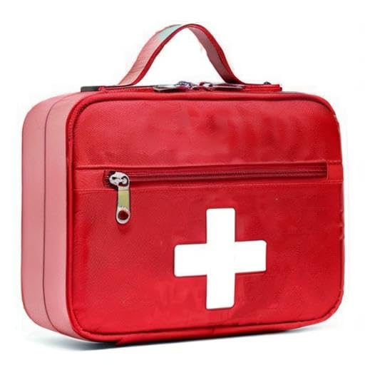 Gatycallaty First Aid Bag Empty Emergency Treatment Medical Bags Multi-Pocket for Home School Office Car Traveling Hiking Trip Daycare (Large, 1 Piece) - size: Large, Pack of 1