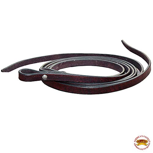 HILASON Western Horse Tack Leather Split Rein 3/4 in x 8 ft