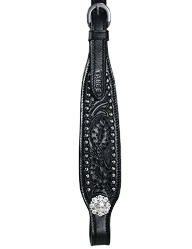 Tahoe Tack Midnight Black Browband Headstall with Split Reins Full Horse Size