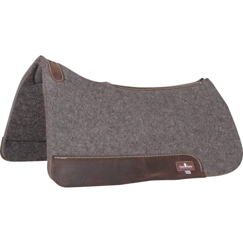 Classic Equine Western Saddle Pad 100% Wool Felt Pliable Gray GFP-050