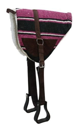 Showman Navajo Print Bareback Saddle Pad w/Fleece Bottom - color: Pink