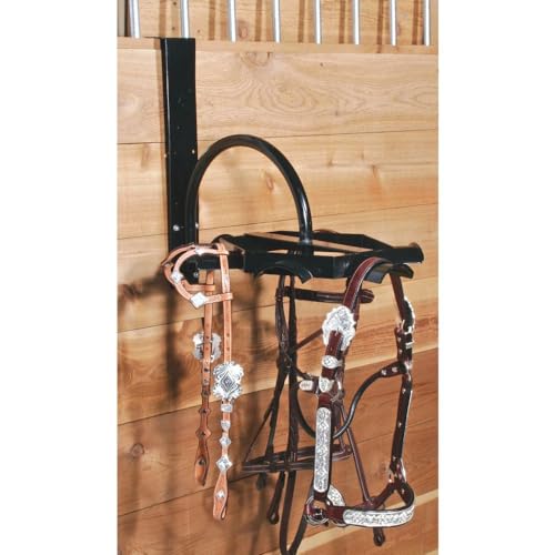 Carousel Tack Rack | Space-Saving, 6-Hook Rotary Design | Organized Horse Tack Selection | Strong Steel Construction | Best for Home Use