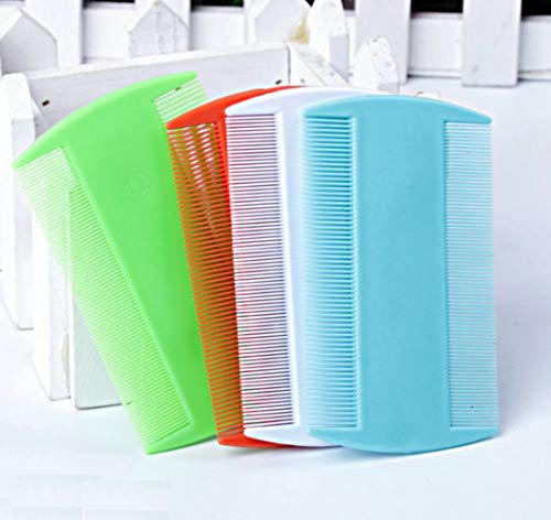4 Pack Double sided Pet Combs Flea Comb Lice Comb Grooming Fine Tooth Hair Combs for Cat Dog Pet