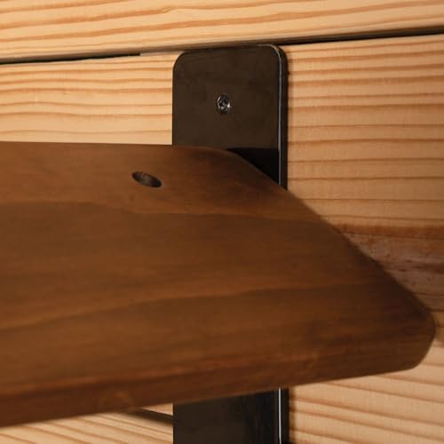 Schneiders Easy-Up Wood Mounted Saddle Rack with Bridle Hook | Durable Pine and Metal Design for English and Western Saddles | Ideal for Tack Rooms and Horse Barns | Color Light Walnut