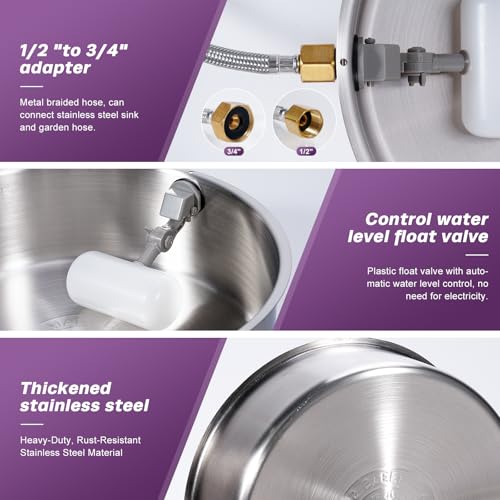 6L Automatic Dog Water Bowl Dispenser Outdoor