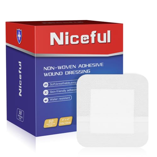 Niceful Island Dressing 4" x 4" Bandages for Wounds, 50 Count (Pack of 2) - size: 4"x4"(50 Pcs) (Pack of 2)