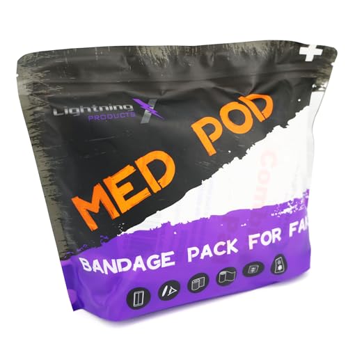 Lightning X Products New Improved Bandages - EMS/EMT Medical Gauze Bandage Refill Kit for First Responder First Aid Kit