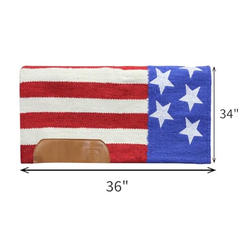 Tahoe Tack 34" x 36" American Pride New Zealand Wool Western Saddle Blanket