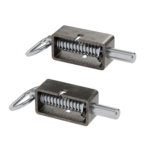 5-1/8'' Trailer Gate Latch, Weld-On Spring Latch Lock, Heavy-Duty Trailer Latch with Plain Tube, Spring Loaded Latch for Utility Trailer Gate, Pack of 2 - size: 5inch