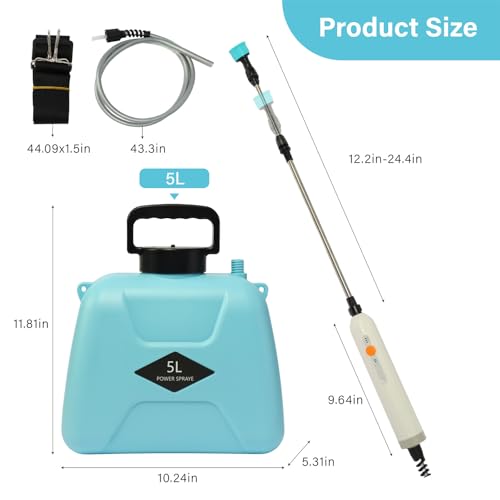 SunSettler 5L Electric Garden Sprayer with Telescopic Wand - size: 5L