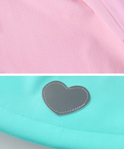 M2C Girls Hooded Fleece Lined Windproof Softshell Windbreaker Jacket - color: Mint Green, size: 2T
