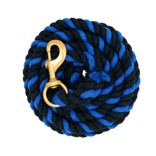 Weaver Equine Cotton Lead Rope with Brass Plated 225 Snap, 5/8" x 10'