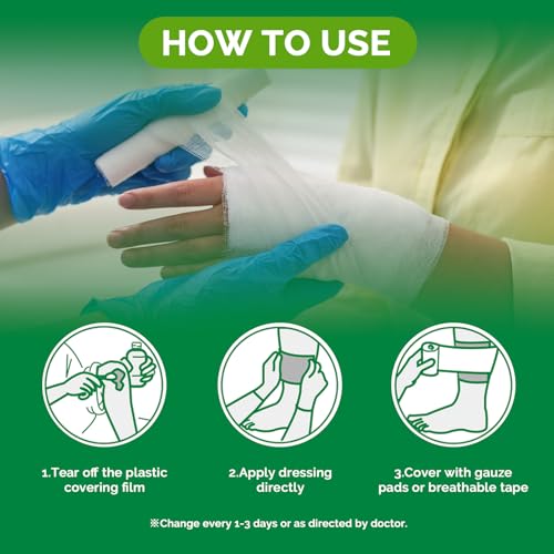 Greetmed Honey Gauze Wound Dressing 4" x 4" Medical Grade Manuka Honey Wound Care Pads Honey Bandages for 1st & 2nd-Degree Burns, Abrasions, Cuts and Scalds (Individually Pack of 10) - size: 4“ x 4”(10 Packs)
