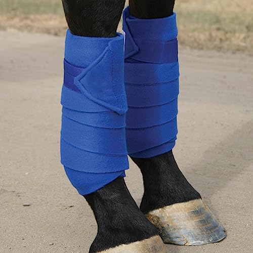 Professional's Choice Polo Wraps Double-Sided Fleece | Secure Hook and Loop Closure | Nine feet Long | Machine Washable - color: Royal Blue