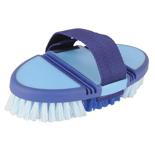 Roma Soft Grip Flex Body Brush, Blue - color: Blue