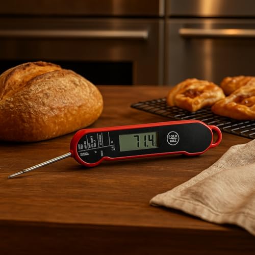 FIRELINE Digital Thermometer – Ultra Fast Waterproof Thermometer with Backlight, Foldable Probe & Magnetic Back – Commercial-Grade Instant Read for Grilling, Cooking, BBQ, Smoker, Kitchen Use