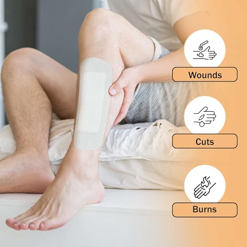 Bordered Gauze Island Dressing 4x14-25 Adhesive Island Dressings for Wound Protection - Good for Hospitals, Medical Facilities, First Aid Kits, and More - style: 4x14
