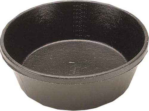 Cutler Supply Heavy Duty Rubber Tub | Durable Feed Pan | Indoor & Outdoor Use | Rubber Feed Bucket | 2 Quarts