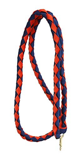 Horse 8' Braided Orange Nylon Web Lead Rope w/Brass Swivel Bolt Snap 60578