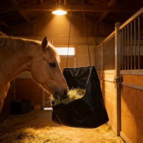 Horse Feed Bag Slow Feeder Hay Bag with Clear Window